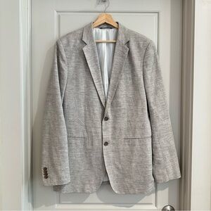 Banana Republic Linen Cotton Blazer‎ Suit Jacket Size 42L